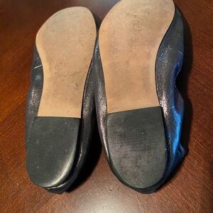 Women's Black Leather Flats
